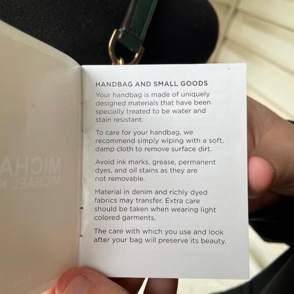 MICHAEL KORS ROSE Conv. Backpack /Racing Green Mid Chain Backpack NWT - Picture 5 of 5